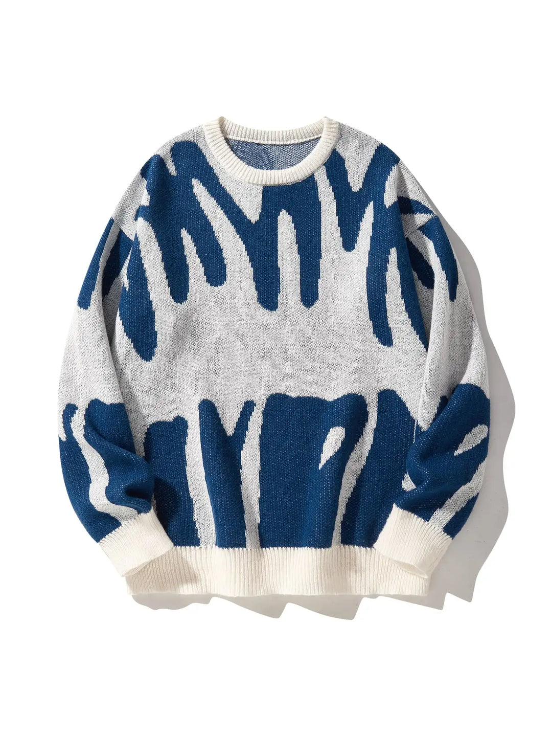 Tyler | Men's Oversized Abstract Wool Pullover Sweater