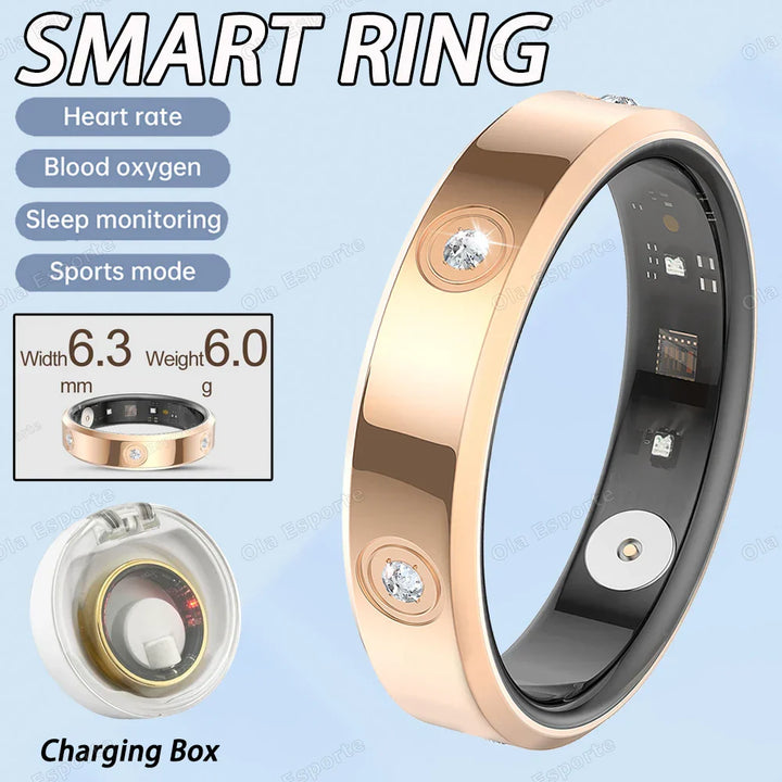 Health Tracker Smart Ring - IP68 Waterproof Sleep & Heart Rate Monitor-The Yellow Prime