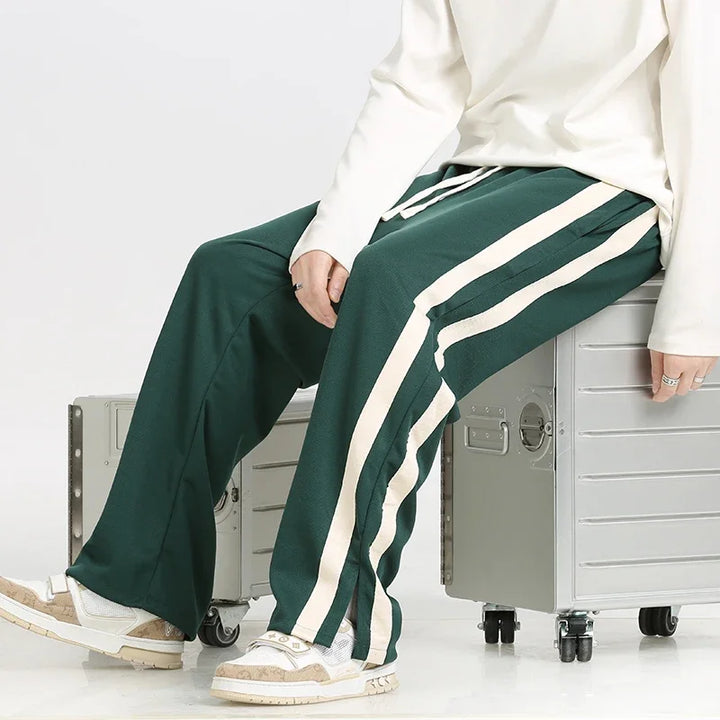 Men's Stripe Joggers - Stylish and Comfortable Athletic Wear-The Yellow Prime