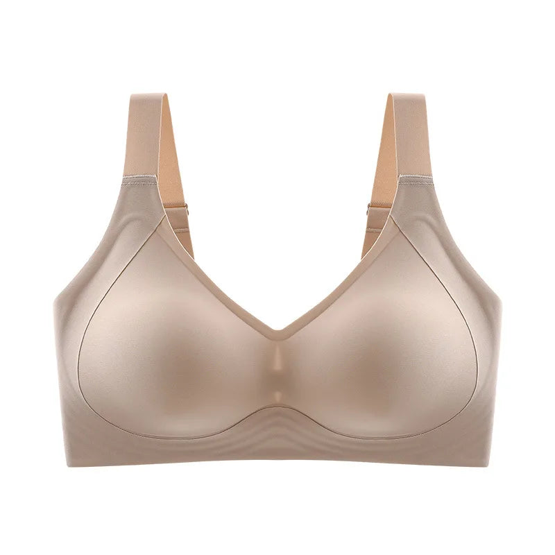 Women's Seamless Plus Size Push-Up Bra Thin Cup Wireless Bralette-The Yellow Prime