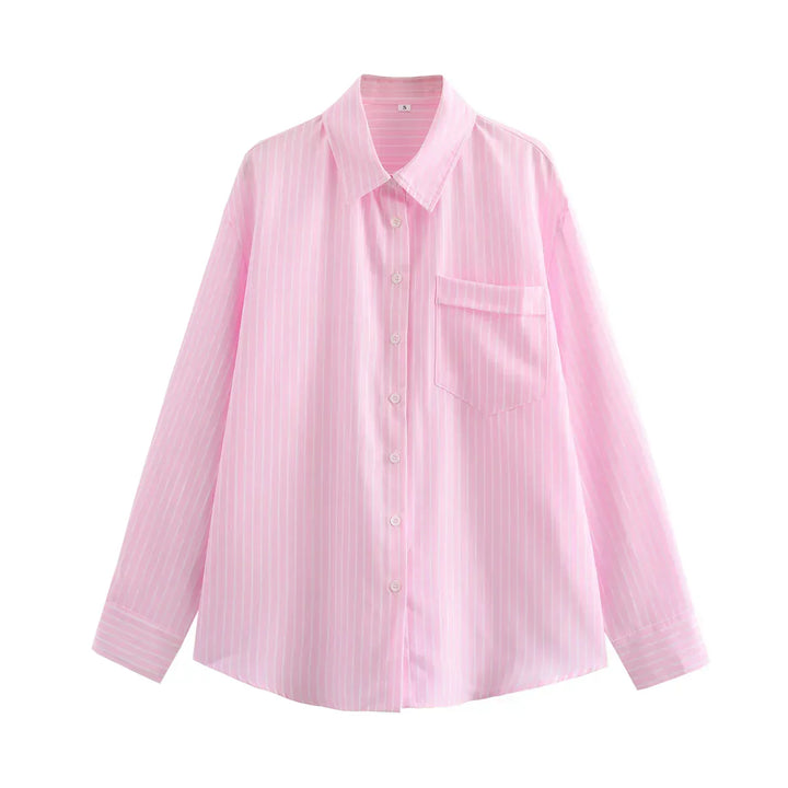 Emily | Women's Striped Blouse - Airy, Modern & Versatile Design-The Yellow Prime