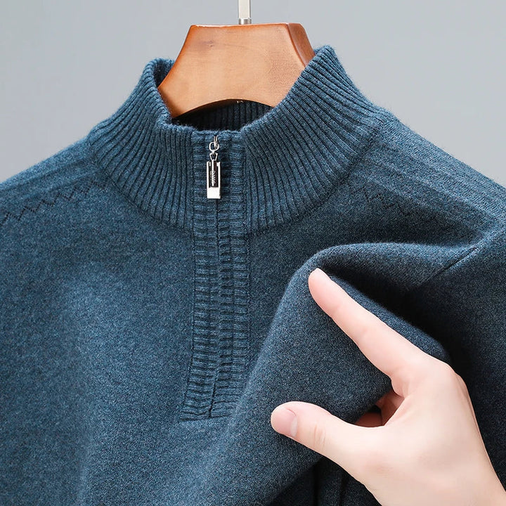 Robert | Men's Wool Blend Quarter-Zip Sweater