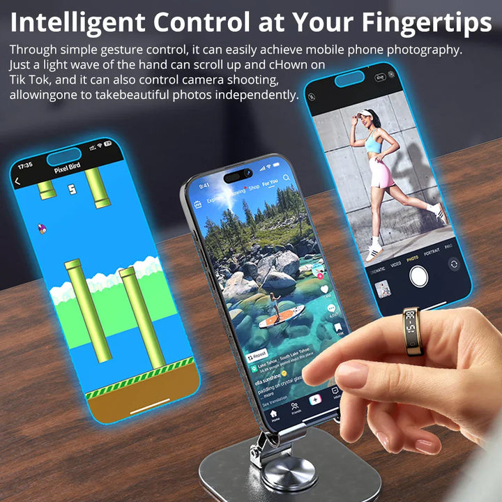 Health Monitor Smart Ring - Waterproof, Wireless Charging, Trendy Gift-The Yellow Prime