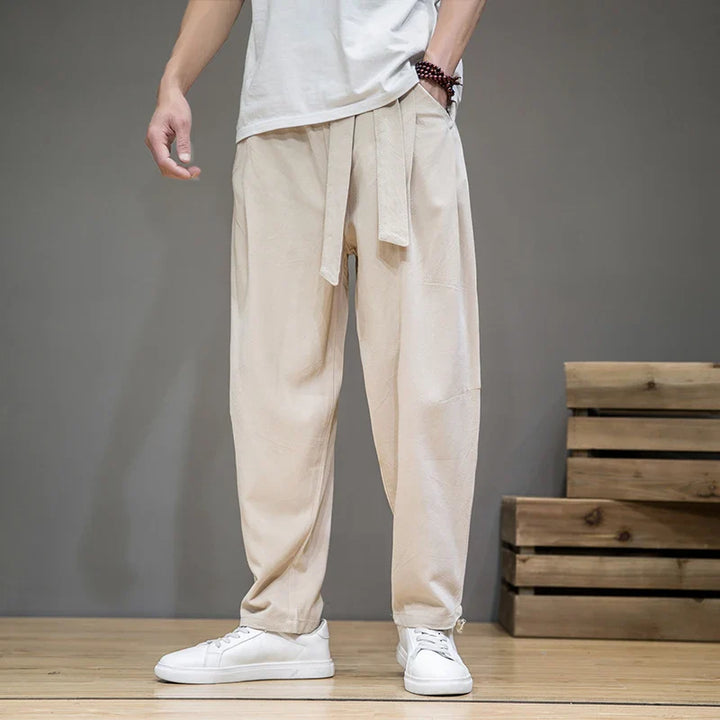 Men's Cotton-Linen Joggers - Comfortable & Stylish-The Yellow Prime
