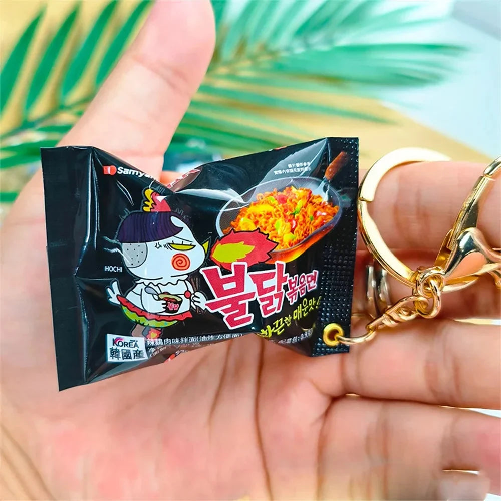 Women's Mini Snack Phone Charm Instant Noodle Keychain Gift-The Yellow Prime