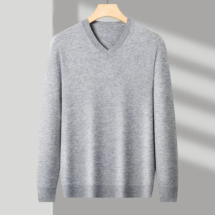 James | Men's Wool V-Neck Sweater