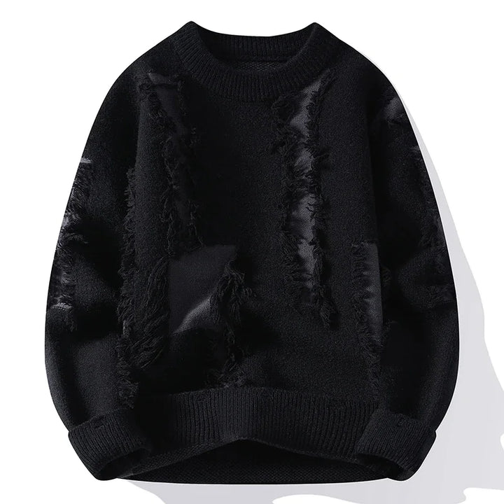 Liam | Men's Frayed Knit Pullover Sweater