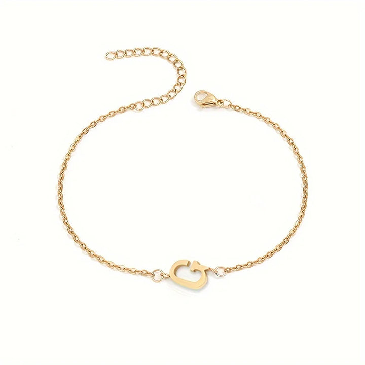 [Women's Minimalist Elegant Initial Letter Bead Bracelet]-The Yellow Prime