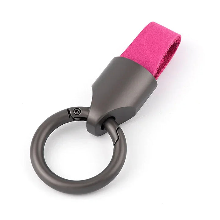 Women's Cowhide Leather Keychain Carabiner Ring for Daily Use-The Yellow Prime