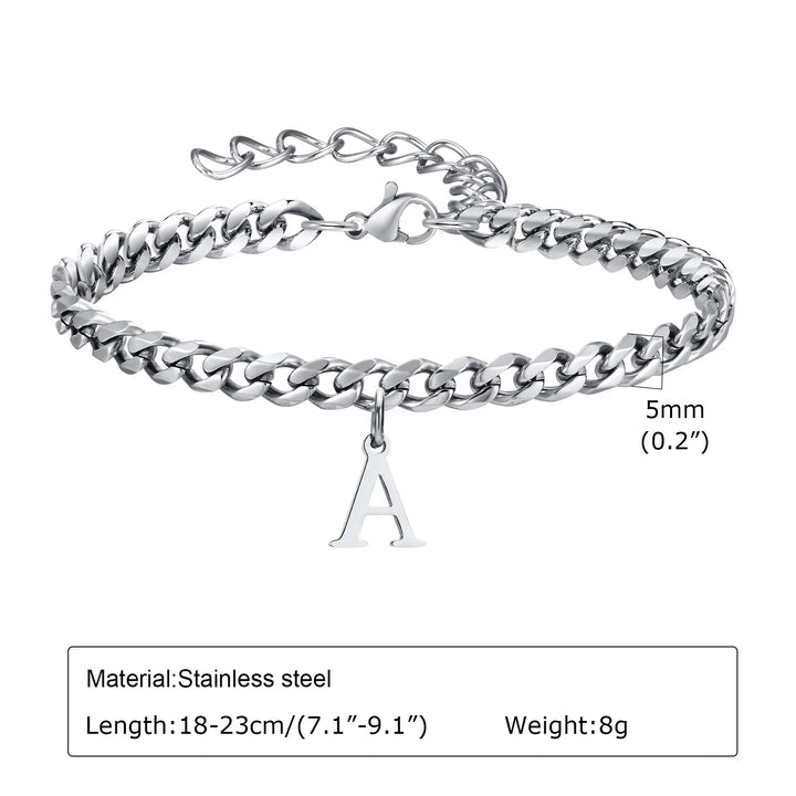 Women's Adjustable Stainless Steel Cuban Link Bracelet-The Yellow Prime