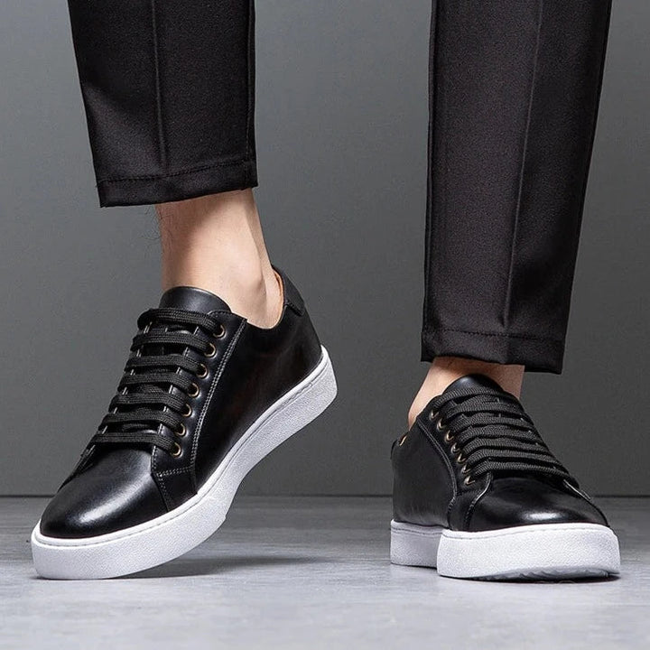David | Men's Leather Sneakers-The Yellow Prime