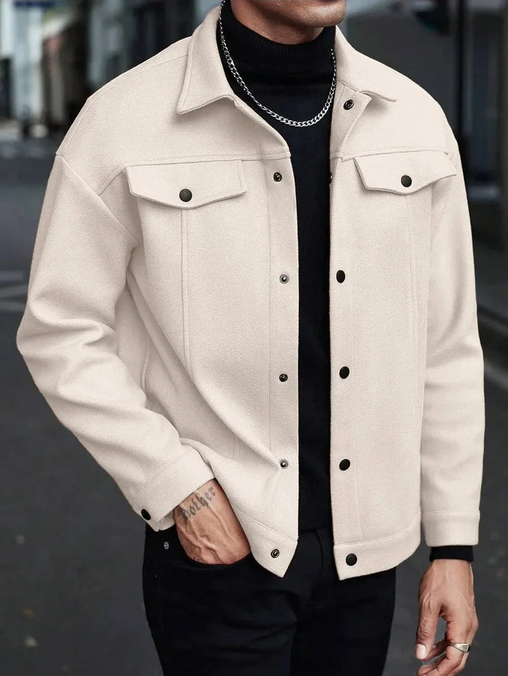 Evan | Men's Wool Button-Up Jacket