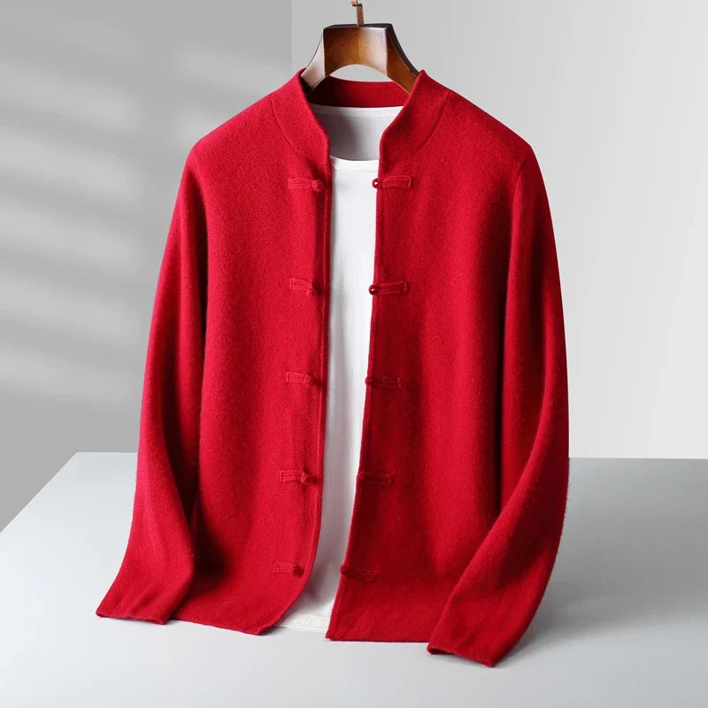 Men's Merino Wool Cardigan - Stylish and Comfortable Knitwear-The Yellow Prime