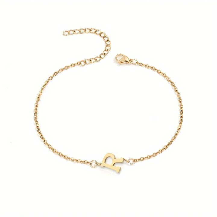 [Women's Minimalist Elegant Initial Letter Bead Bracelet]-The Yellow Prime