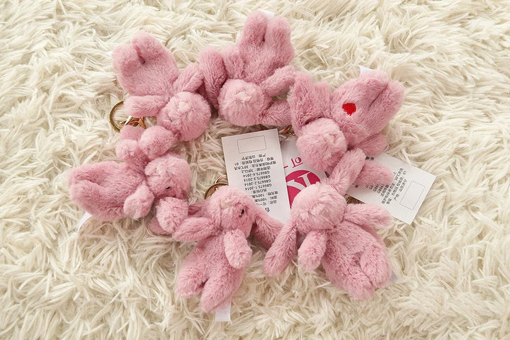 Women's Cute Bunny Plush Keychain Soft Bag Charm Gift-The Yellow Prime