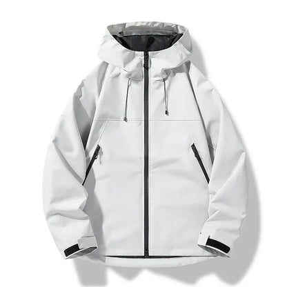 Men's Waterproof Windproof Shell Jacket with Hood
