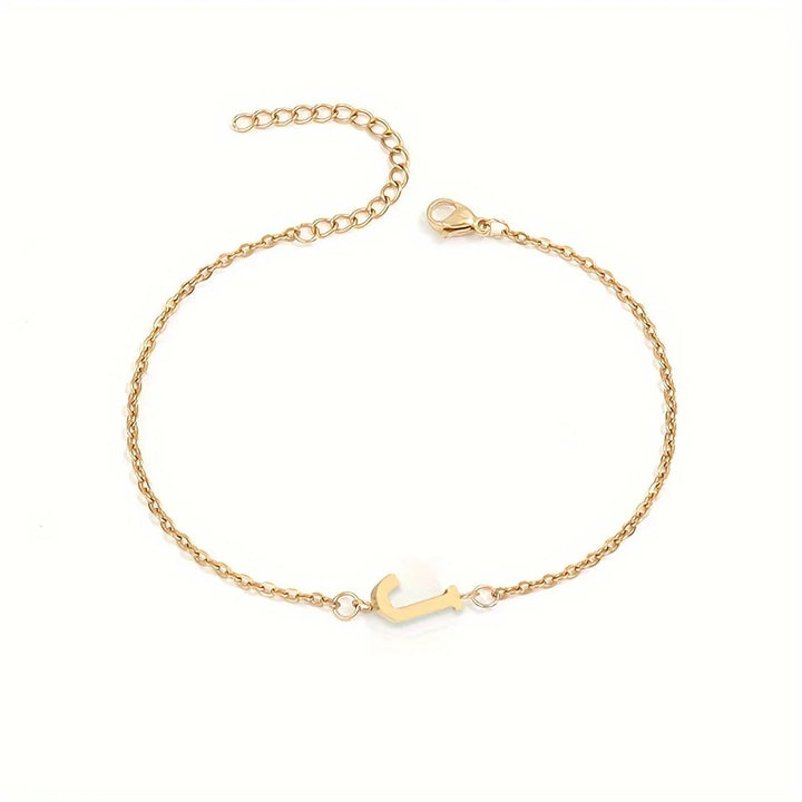 [Women's Minimalist Elegant Initial Letter Bead Bracelet]-The Yellow Prime