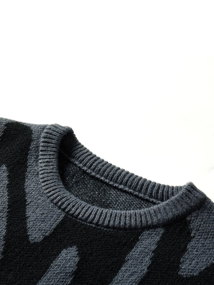 Tyler | Men's Oversized Abstract Wool Pullover Sweater