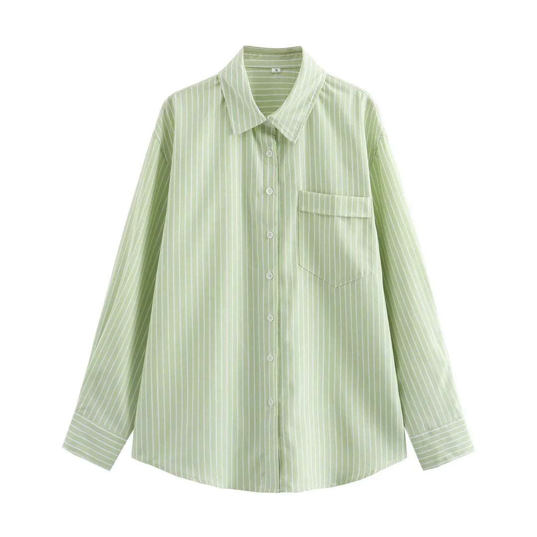 Emily | Women's Striped Blouse - Airy, Modern & Versatile Design-The Yellow Prime