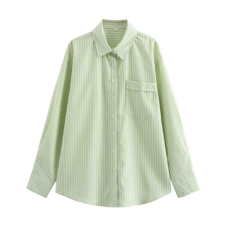 Emily | Women's Striped Blouse - Airy, Modern & Versatile Design-The Yellow Prime