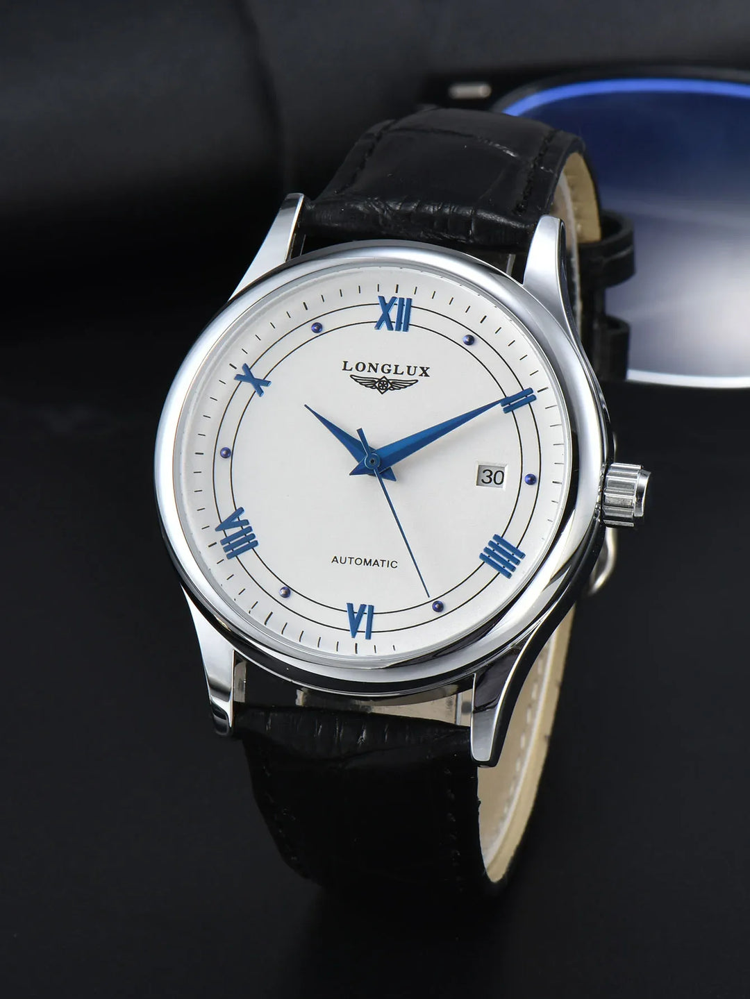 Men's Automatic Leather Strap Mechanical Date Waterproof Watch-The Yellow Prime