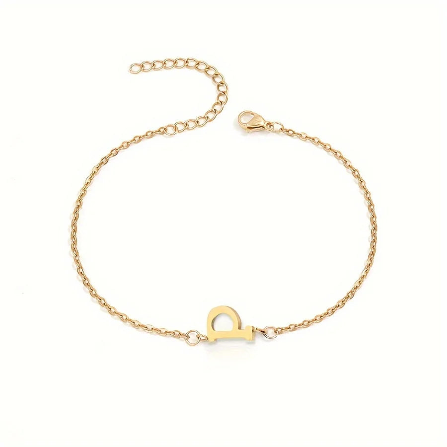 [Women's Minimalist Elegant Initial Letter Bead Bracelet]-The Yellow Prime