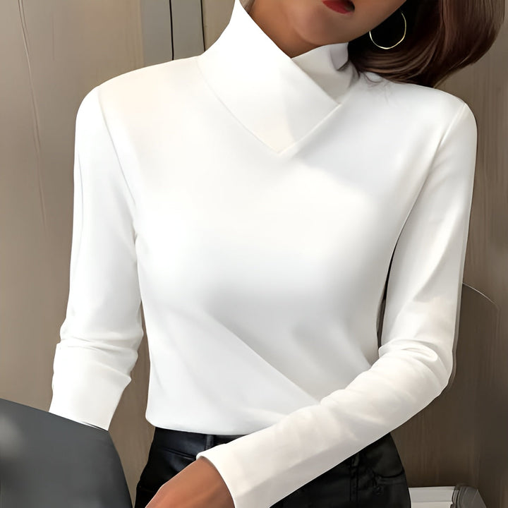 Sherie | Women's Elegant High-Neck Sweater-The Yellow Prime