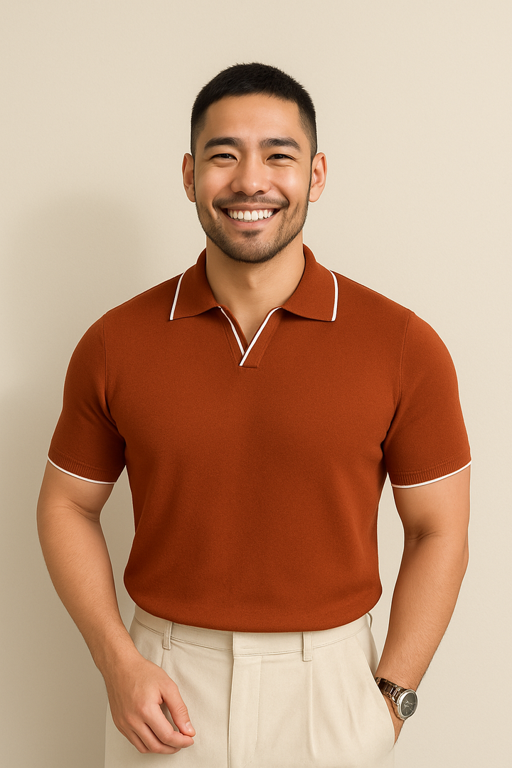 Colin | Men's Short Sleeve Knit Polo Shirt