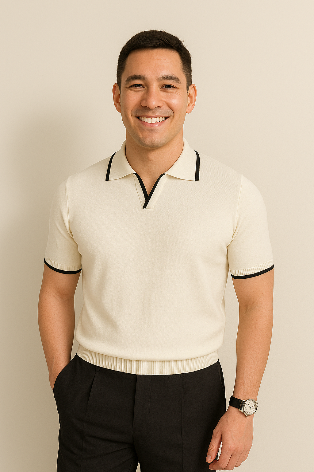 Colin | Men's Short Sleeve Knit Polo Shirt