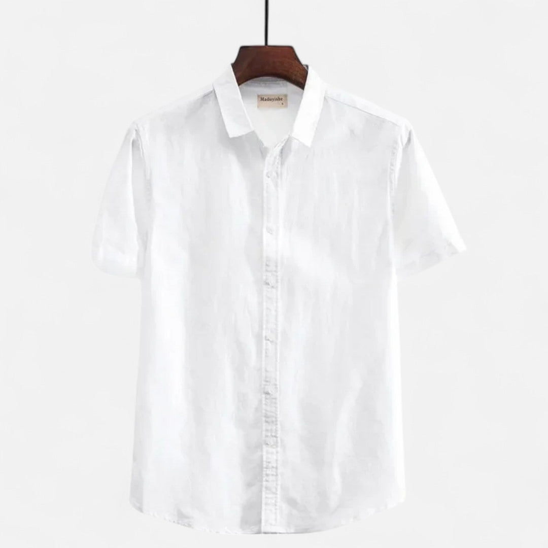 Men's Casual Short-Sleeve Button-Up Shirt-The Yellow Prime
