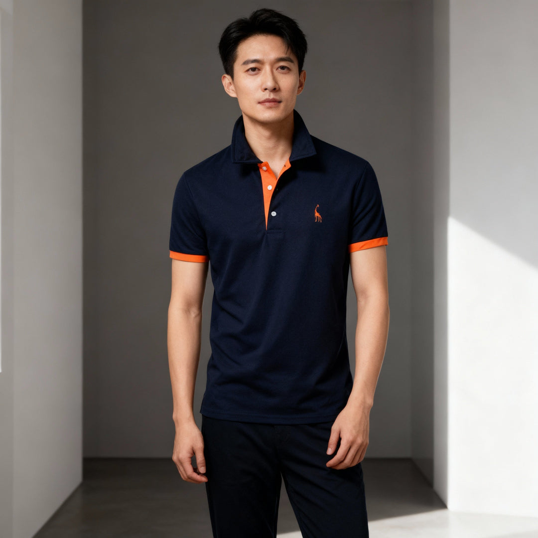 Men's Slim-Fit Casual Polo Shirt-The Yellow Prime