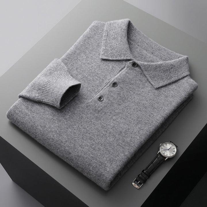 Gavin | Men's Comfortable Soft Long Sleeve Polo Shirt