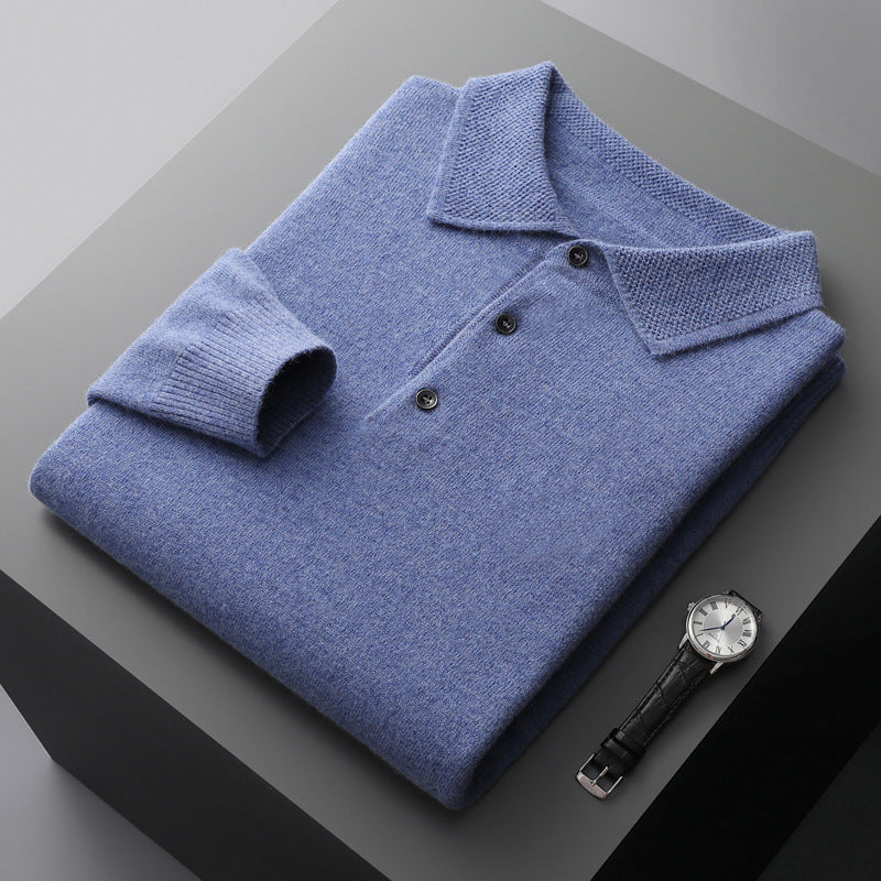 Gavin | Men's Comfortable Soft Long Sleeve Polo Shirt