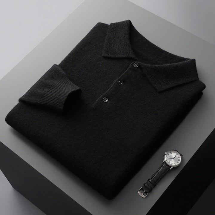 Gavin | Men's Comfortable Soft Long Sleeve Polo Shirt