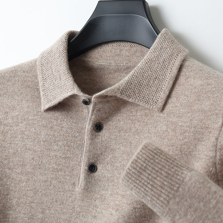 Gavin | Men's Comfortable Soft Long Sleeve Polo Shirt