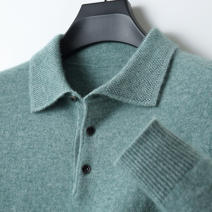 Gavin | Men's Comfortable Soft Long Sleeve Polo Shirt