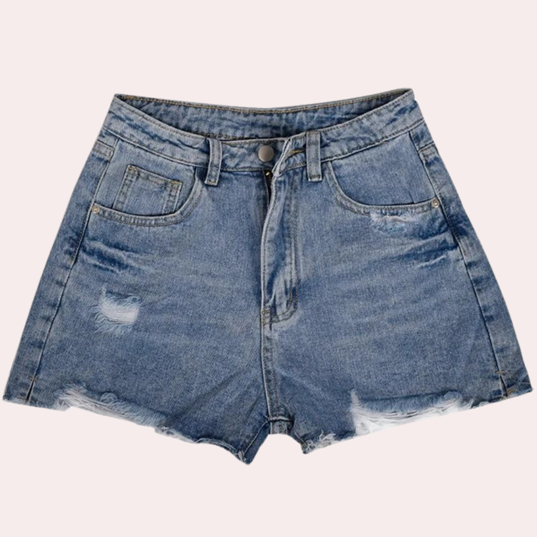Sophia | Women's Fashionable Denim Shorts-The Yellow Prime