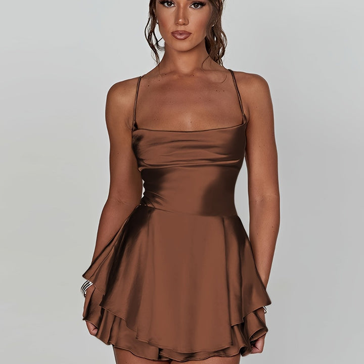 Sophia | Women's Layered Mini Cocktail Dress - Elegant Evening Wear-The Yellow Prime
