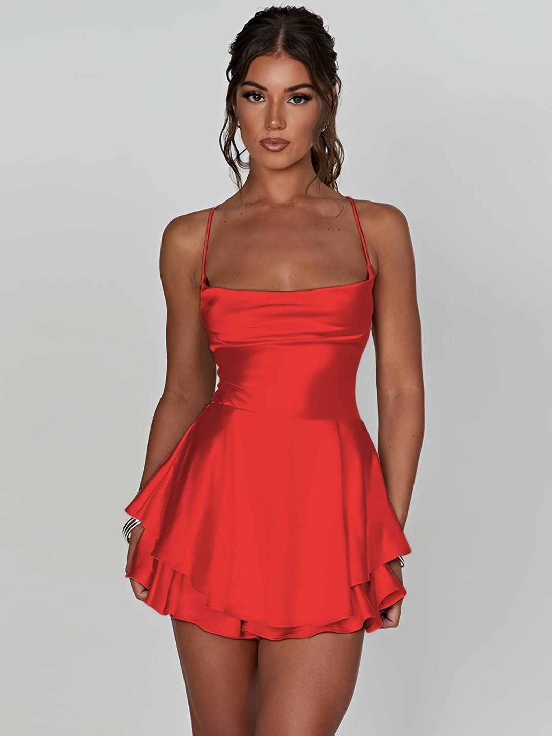 Sophia | Women's Layered Mini Cocktail Dress - Elegant Evening Wear-The Yellow Prime