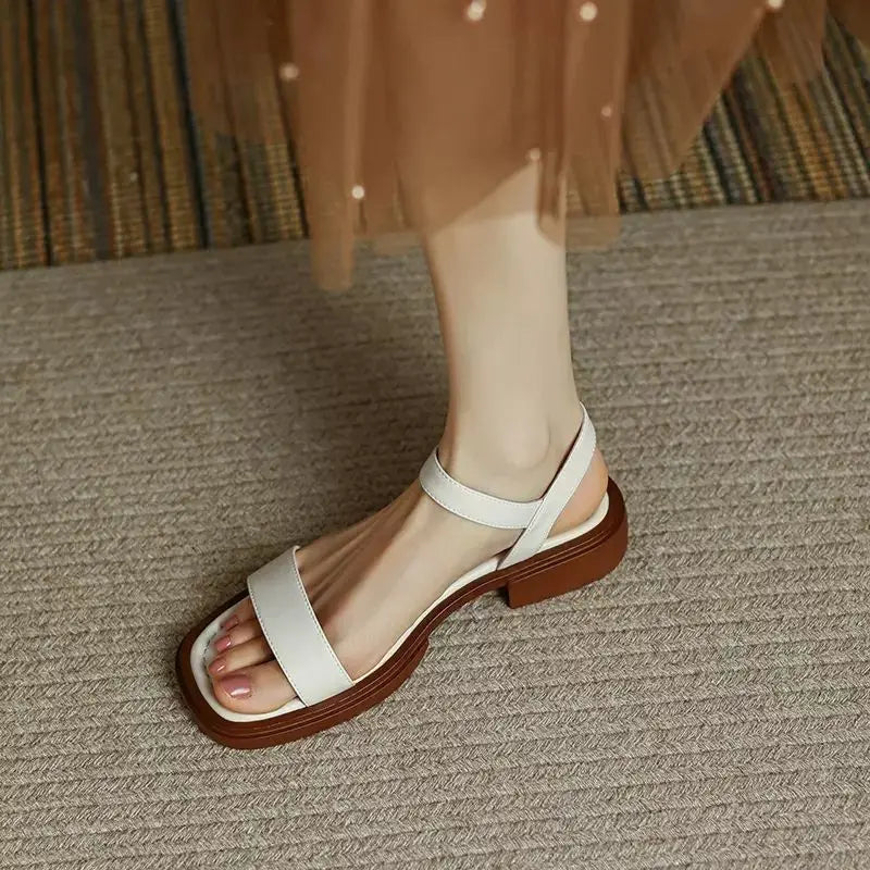 Sophia | Women's Leather Sandals-The Yellow Prime