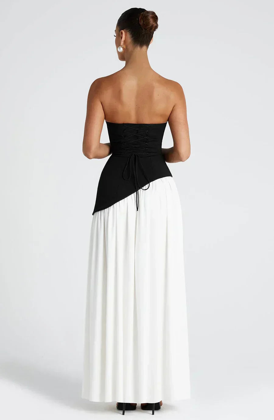 Sophia | Women's Asymmetric Maxi Dress for Wedding Guests-The Yellow Prime