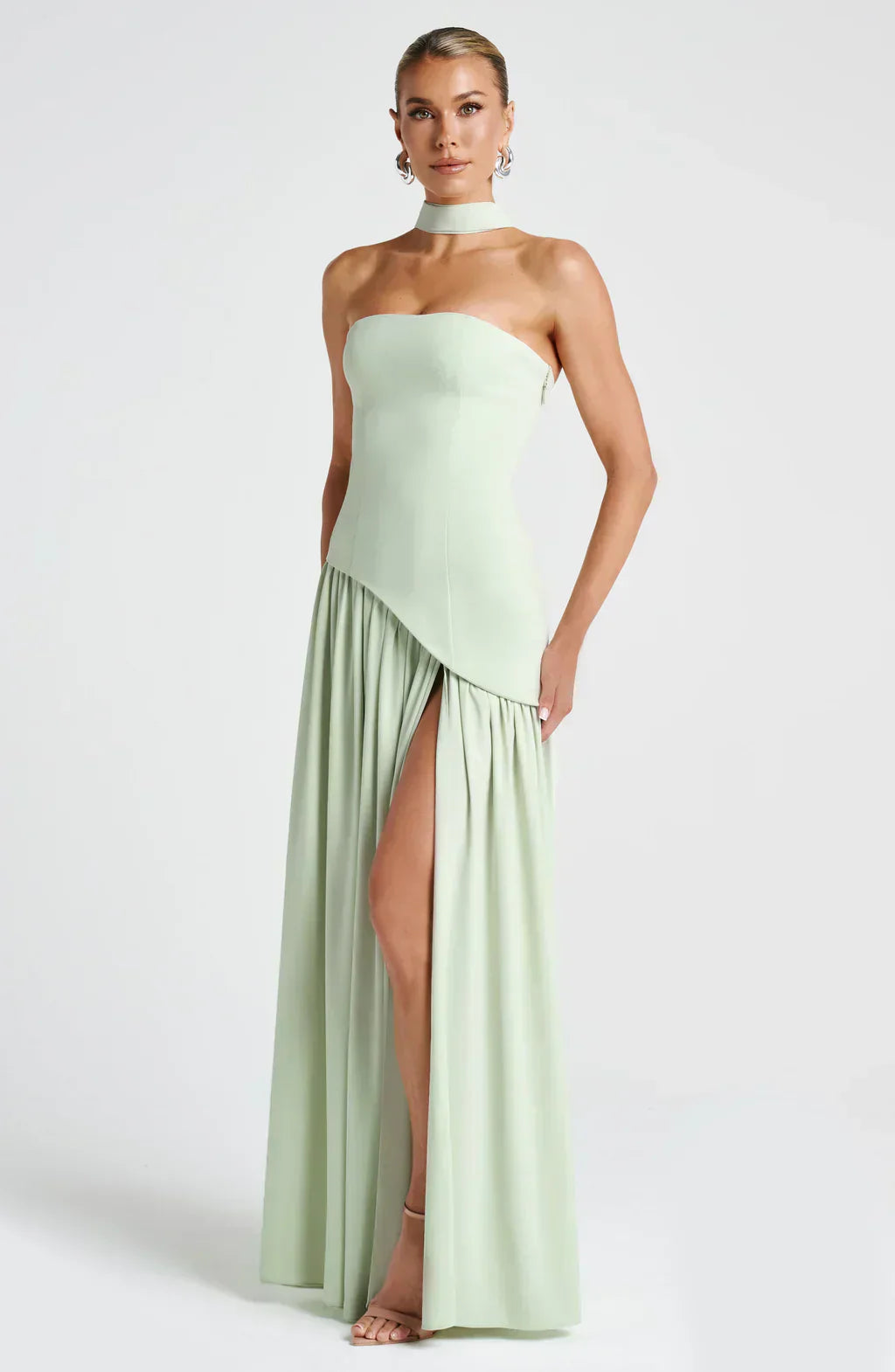 Sophia | Women's Asymmetric Maxi Dress for Wedding Guests-The Yellow Prime