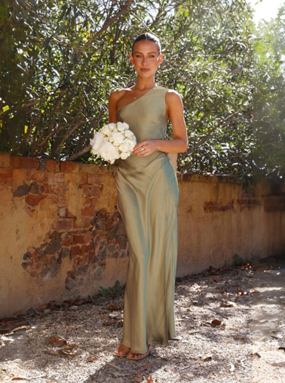 Faith | Women's Maxi Dress - Chic One Shoulder Design-The Yellow Prime