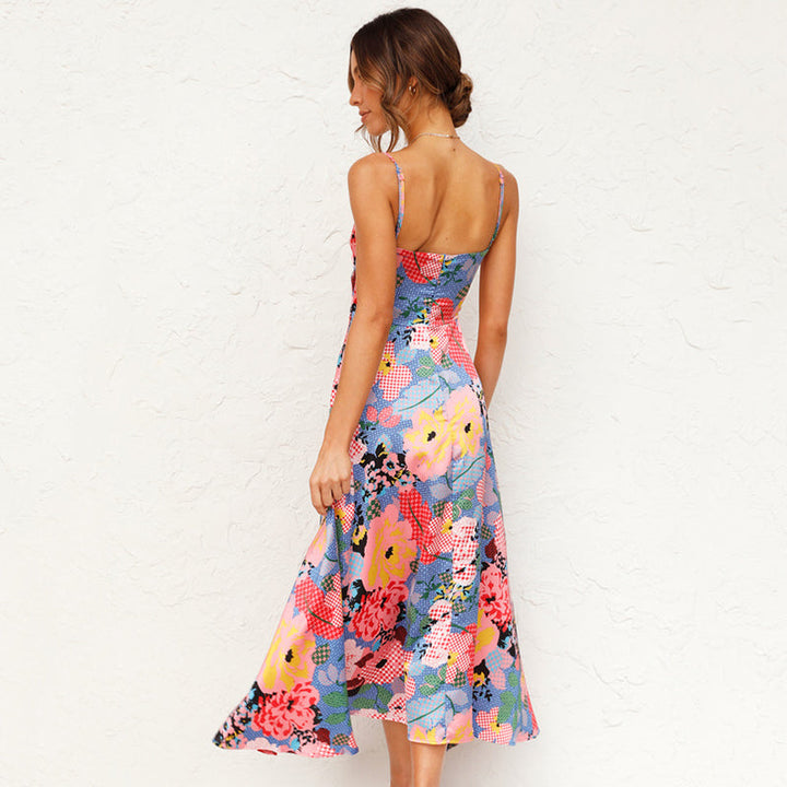 Diane | Women's Floral Maxi Dress for Wedding Guests-The Yellow Prime