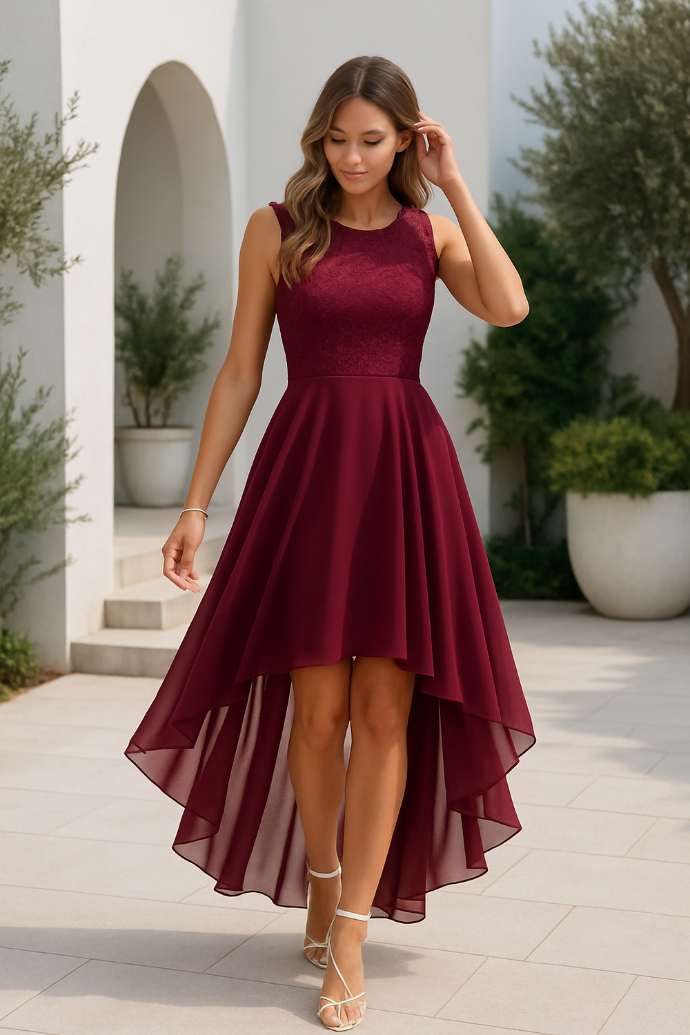 Diana | Women's Elegant Long Sleeve Wedding Guest Dress-The Yellow Prime