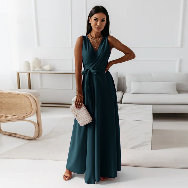 Samantha | Elegant Wrap Dress for Women's Wedding Guests-The Yellow Prime