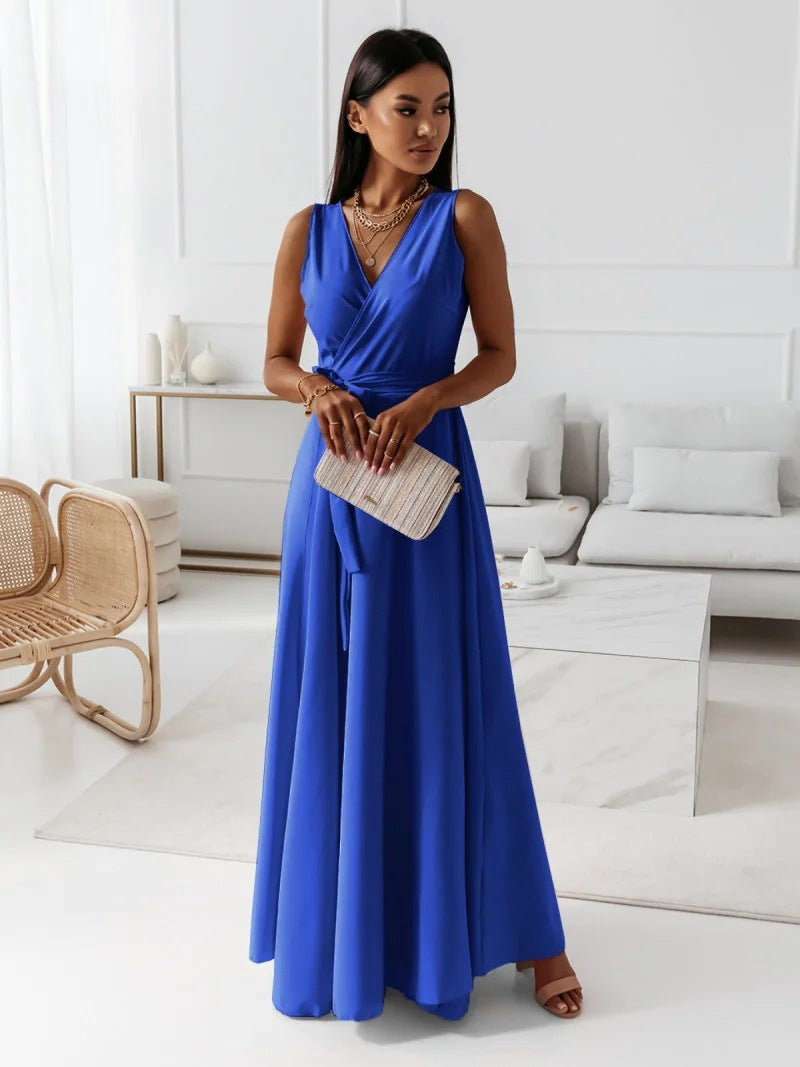 Samantha | Elegant Wrap Dress for Women's Wedding Guests-The Yellow Prime