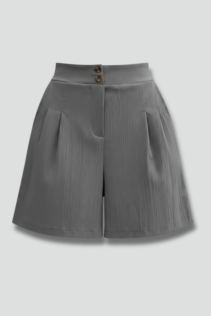 Paisley | Women's High Waist Wide Leg Shorts-The Yellow Prime