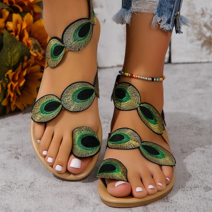 Stella | Elegant Comfortable Women's Flat Sole Sandals-The Yellow Prime