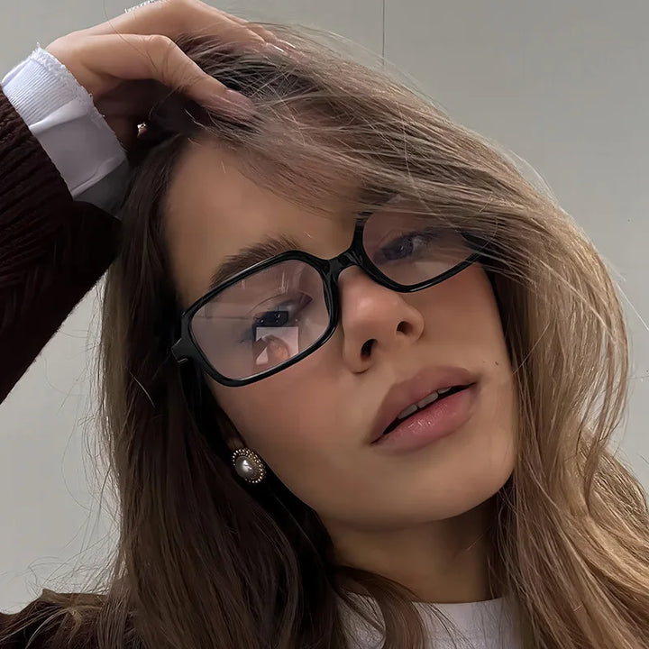 Women's Retro Rectangular Glasses – Breathable, Anti-Blue Light Design-The Yellow Prime